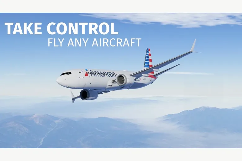 Infinite Flight Simulator — airliner in cruise above the clouds